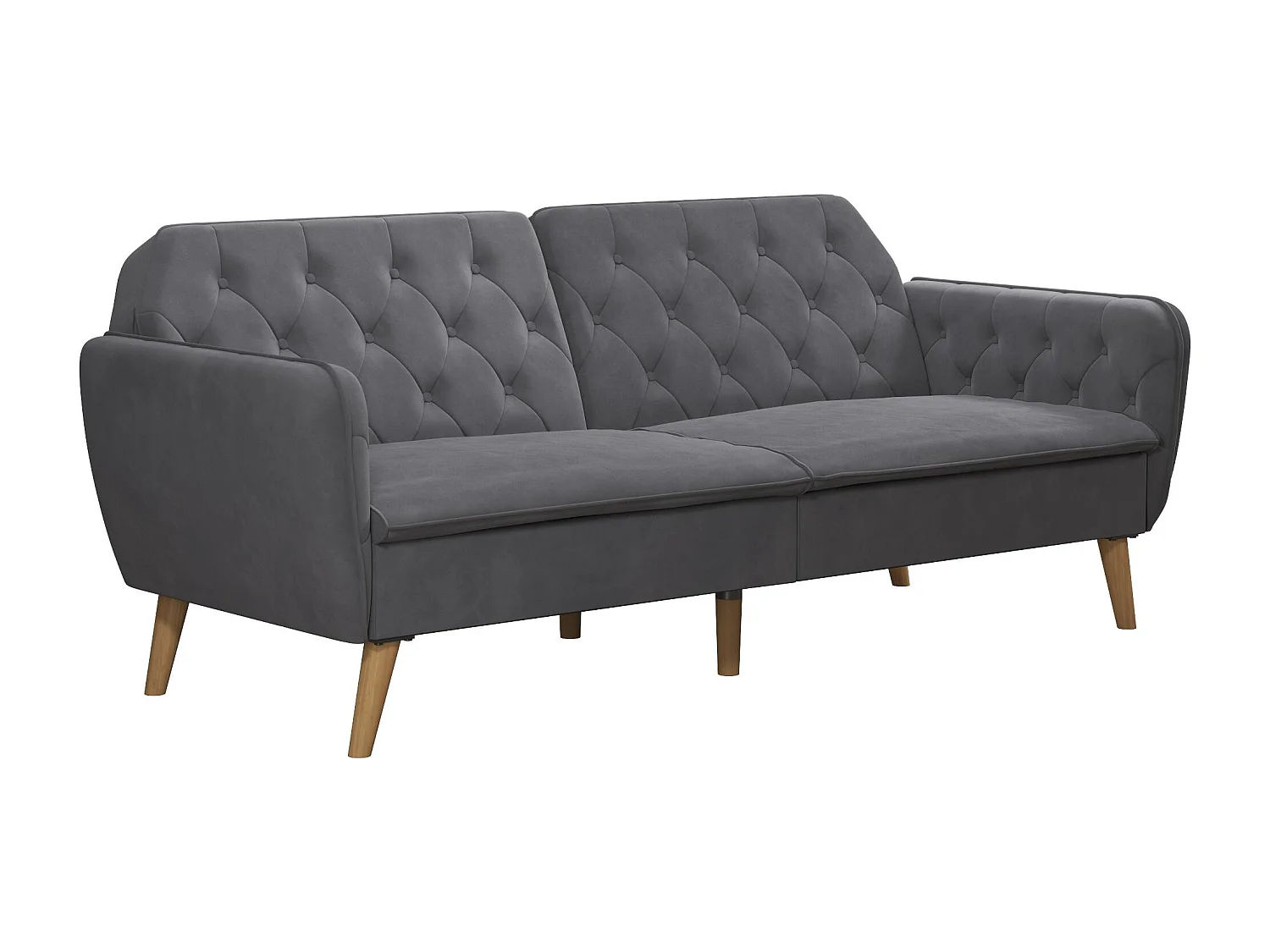 Schlafsofa 3 Sitze in Velvet Grau