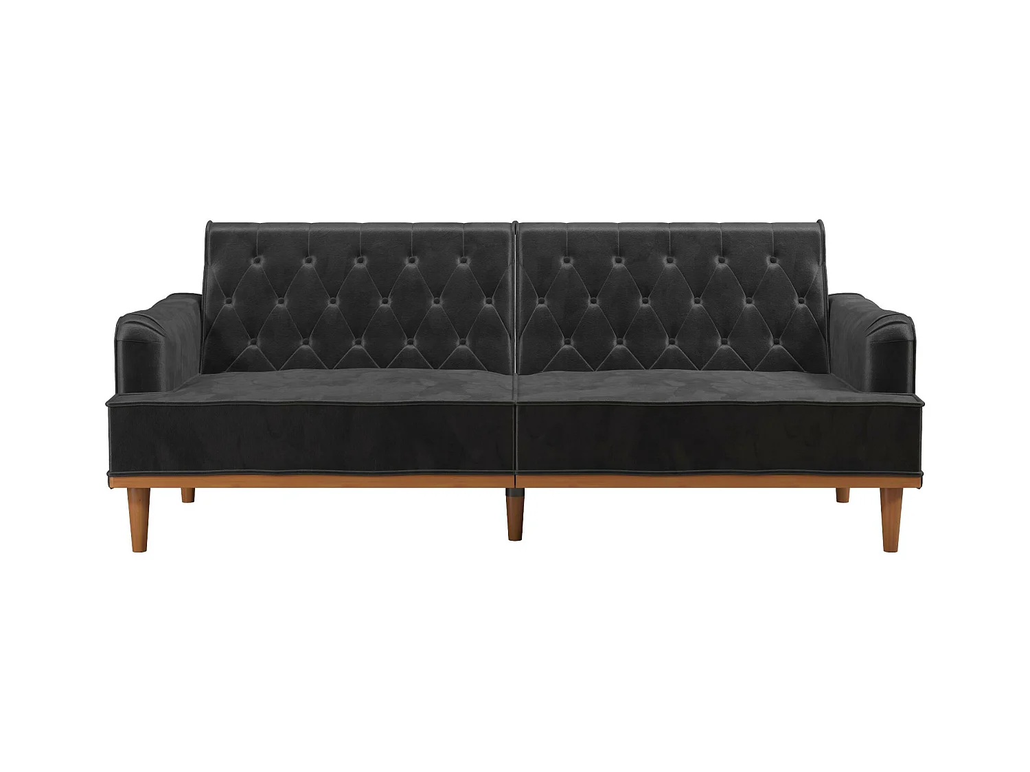 Stella | Canapé lit 3 places en velours gris foncé