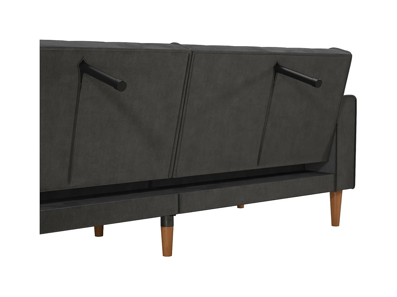 Stella | Canapé lit 3 places en velours gris foncé