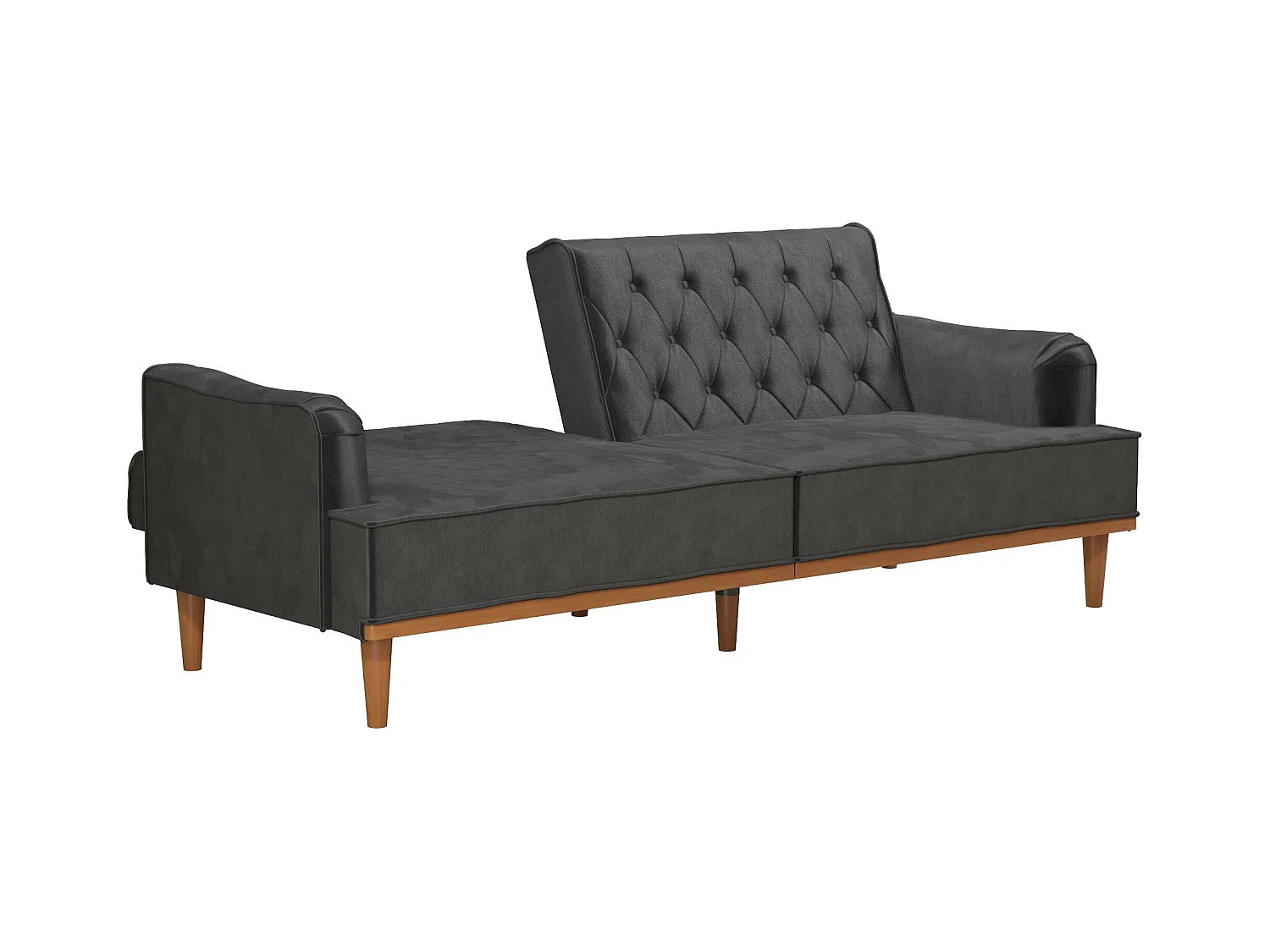 Stella | Canapé lit 3 places en velours gris foncé