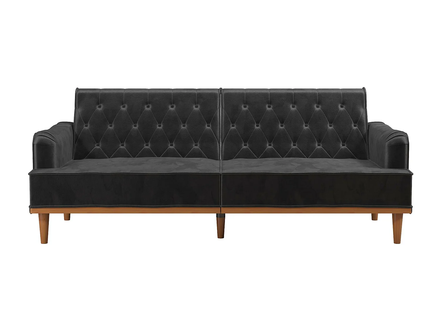 Stella | Canapé lit 3 places en velours gris foncé