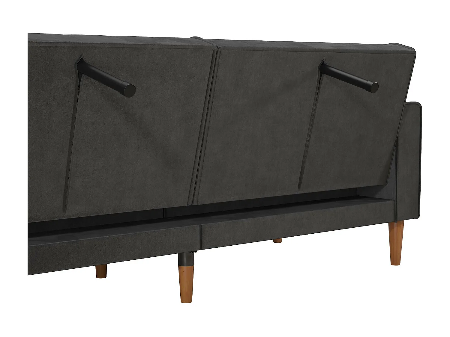 Stella | Canapé lit 3 places en velours gris foncé