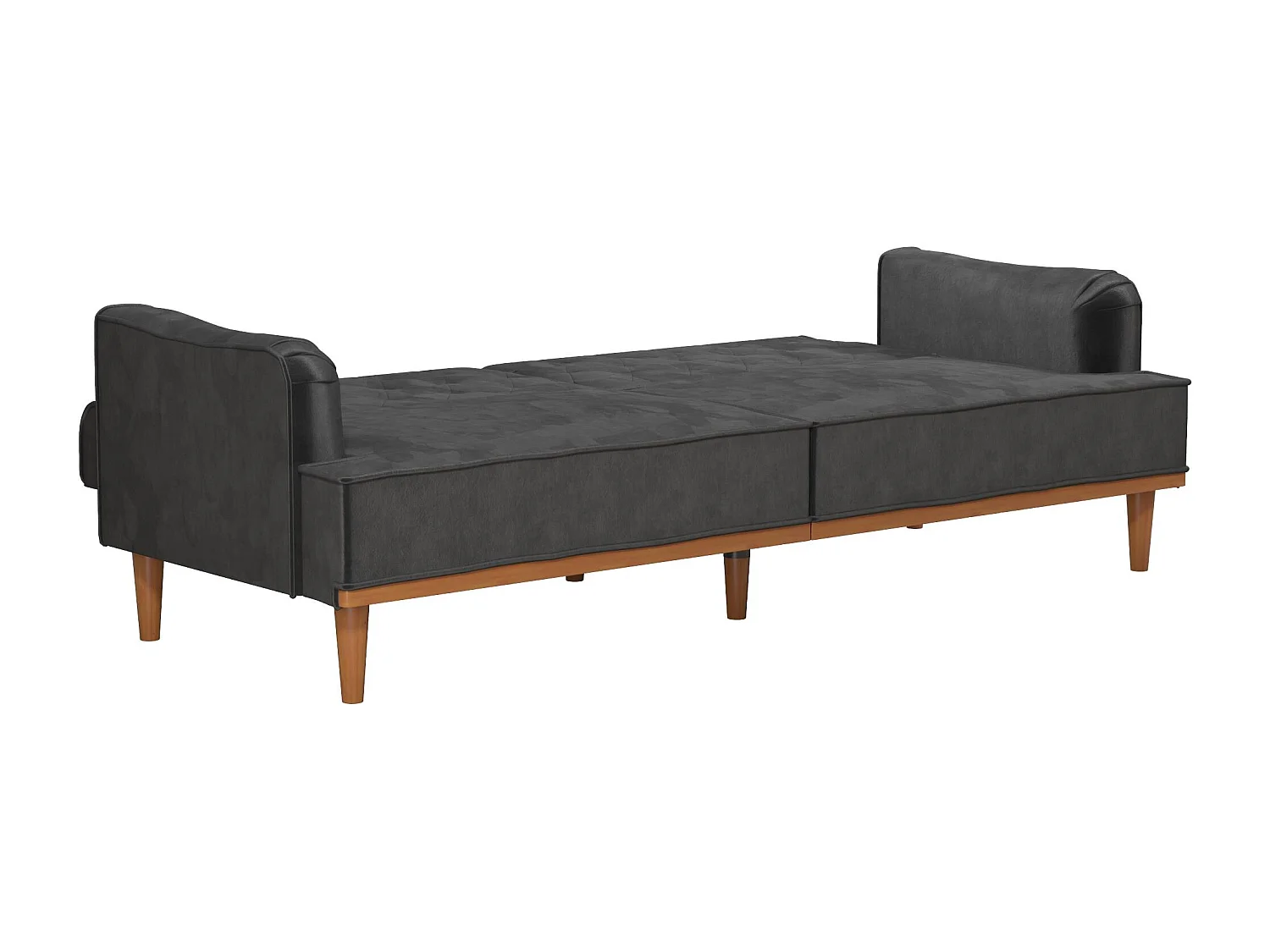 Stella | Canapé lit 3 places en velours gris foncé