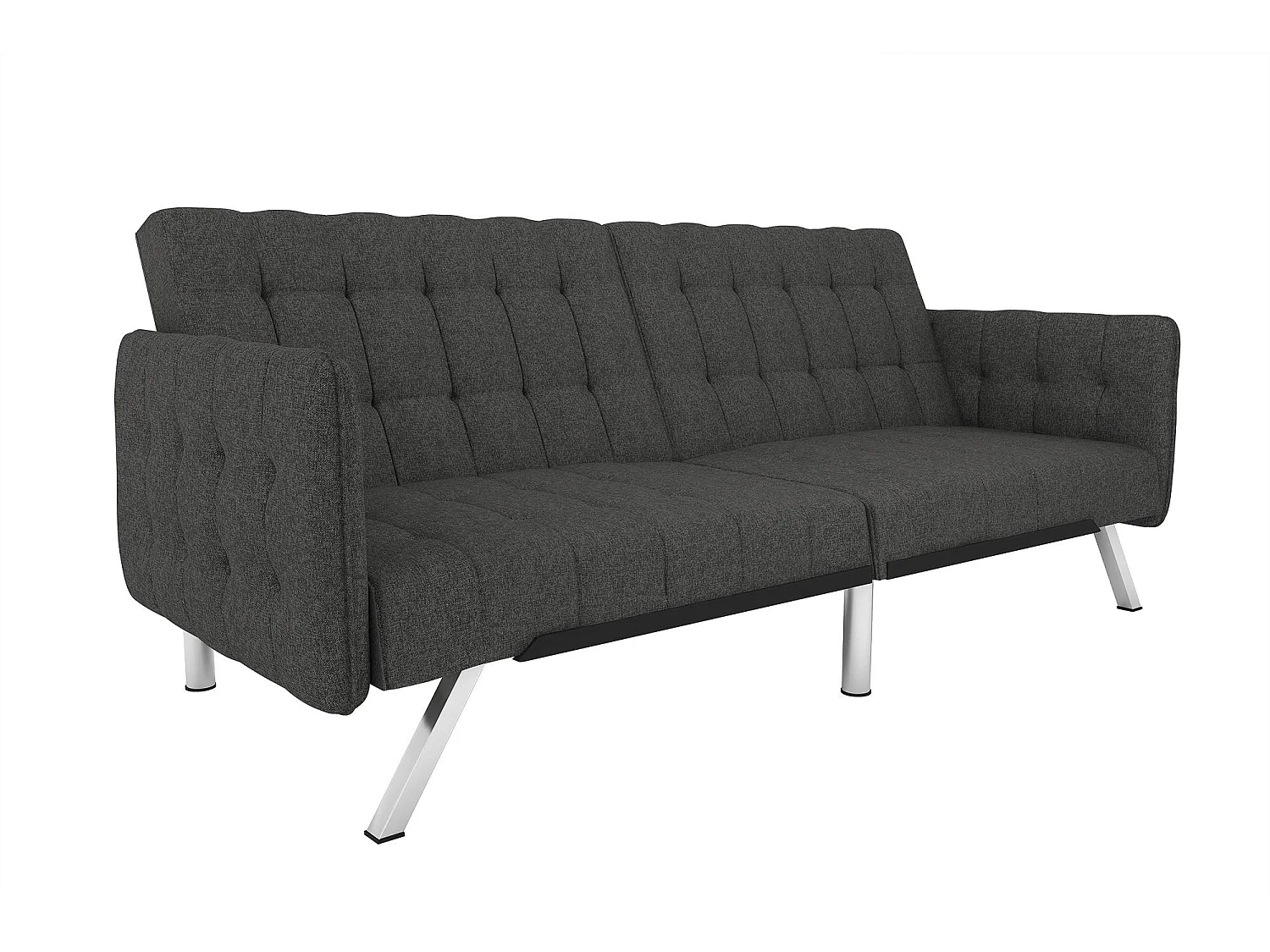 Schlafsofa 3 Sitze in Leinen Grau