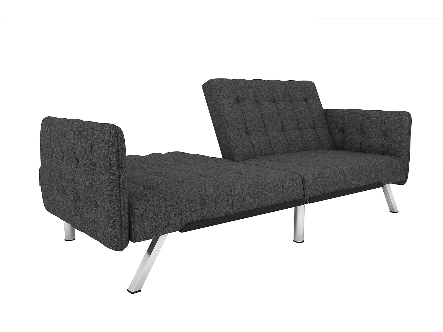 Schlafsofa 3 Sitze in Leinen Grau