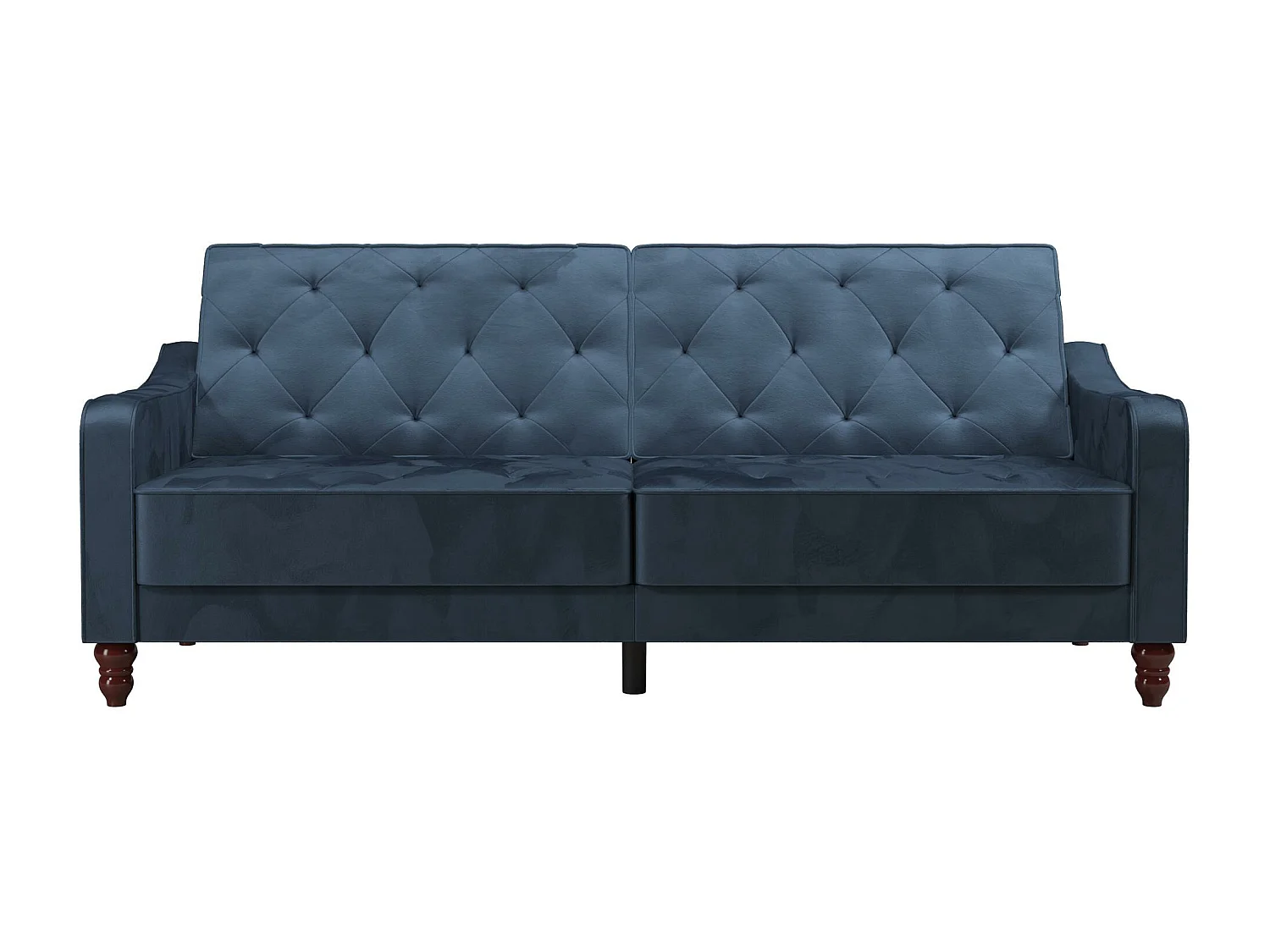 Vintage Tufted | Canapé-lit 3 places en bleu velours