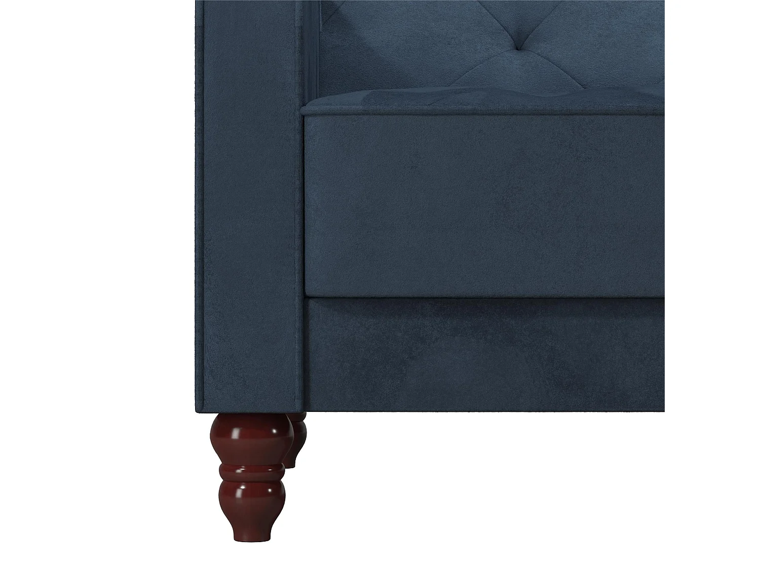 Vintage Tufted | Canapé-lit 3 places en bleu velours