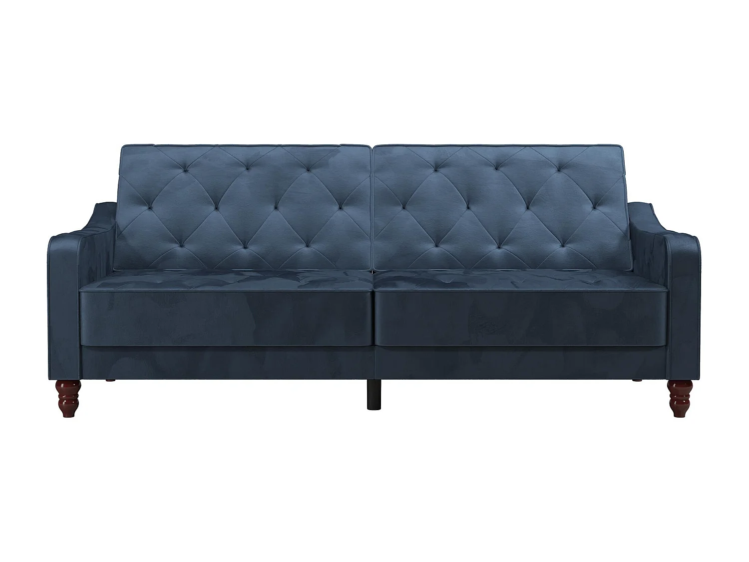 Vintage Tufted | Canapé-lit 3 places en bleu velours