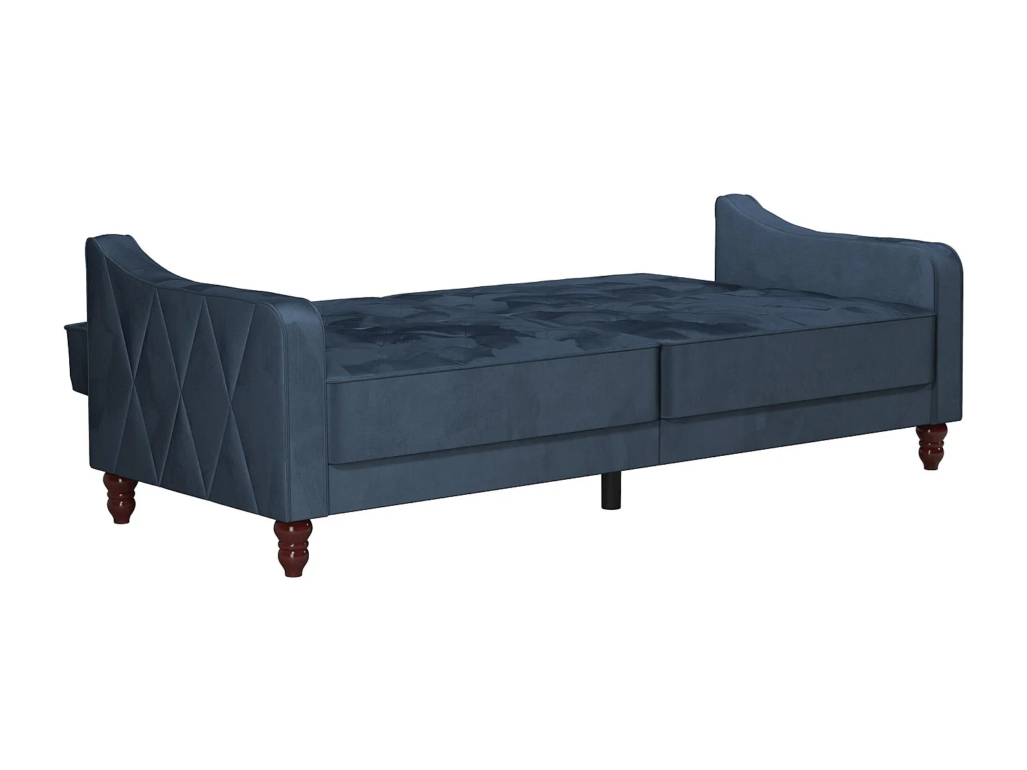 Vintage Tufted | Canapé-lit 3 places en bleu velours