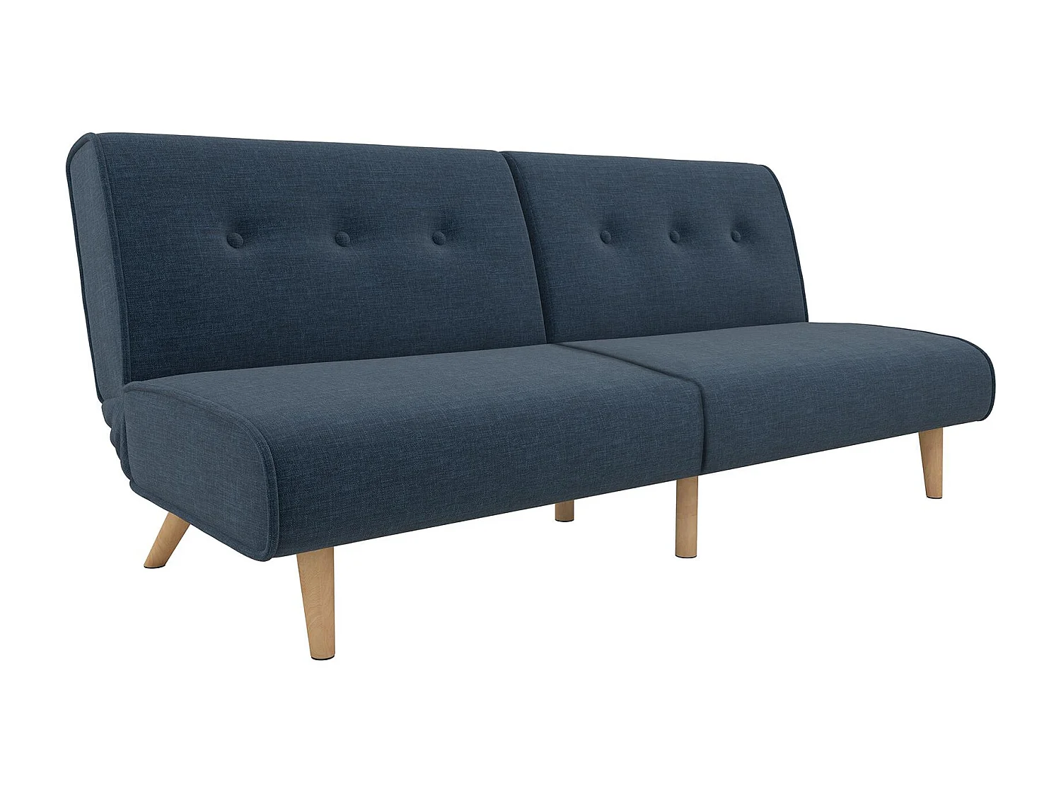 Schlafsofa 3 Sitze n Leinen Blau