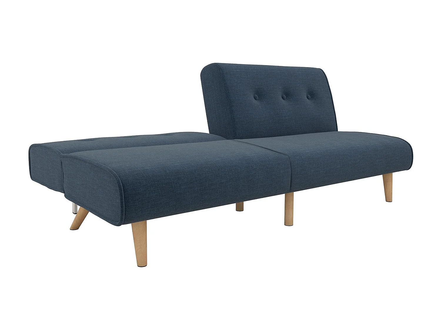 Schlafsofa 3 Sitze n Leinen Blau
