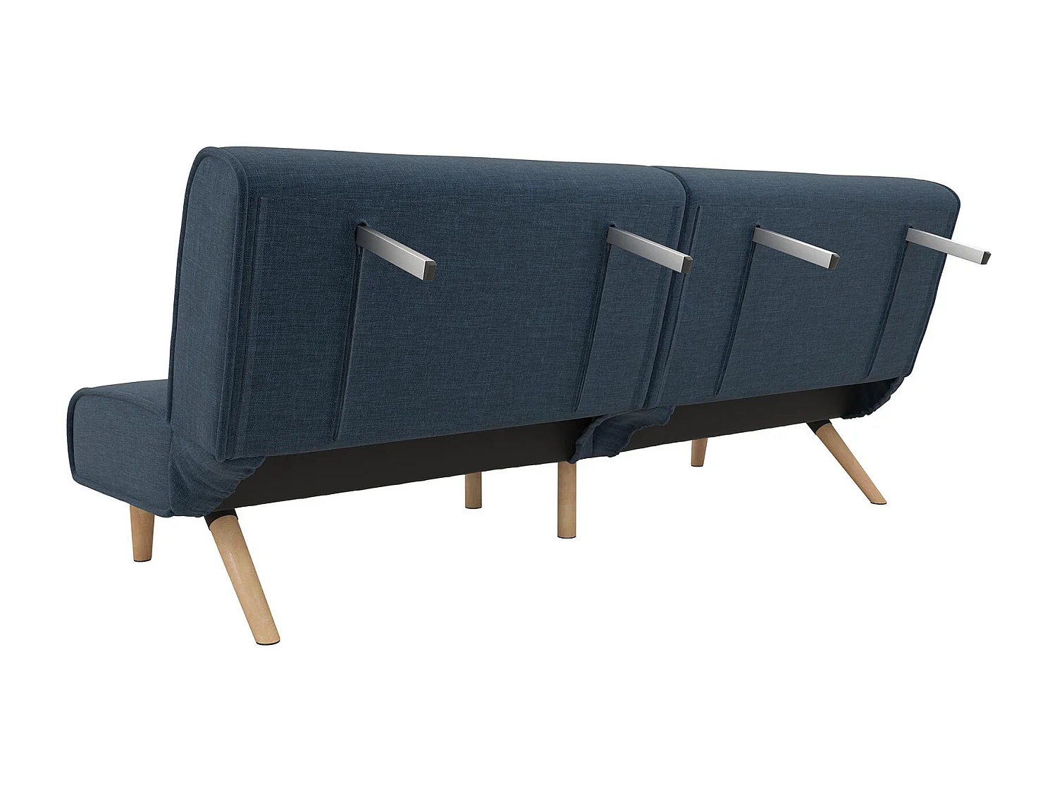 Schlafsofa 3 Sitze n Leinen Blau