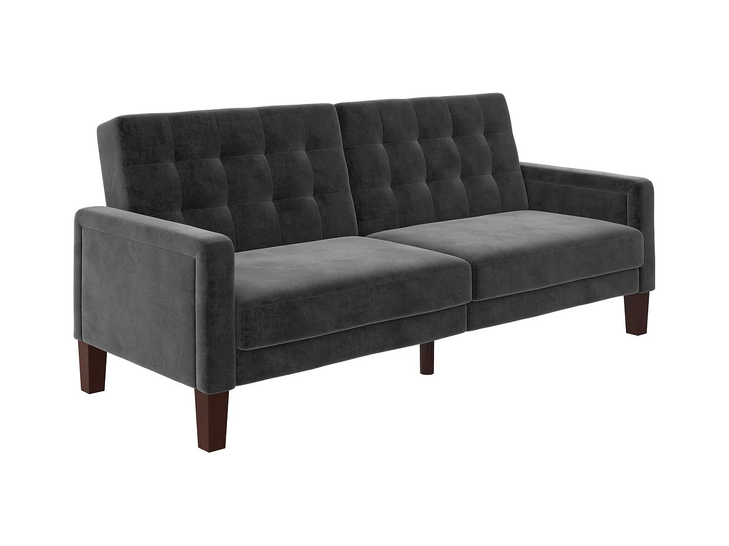 Porter | Canapé-lit 3 places en gris velours