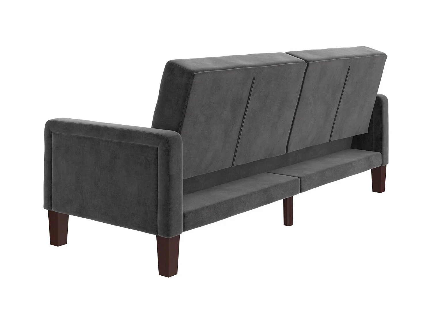 Porter | Canapé-lit 3 places en gris velours