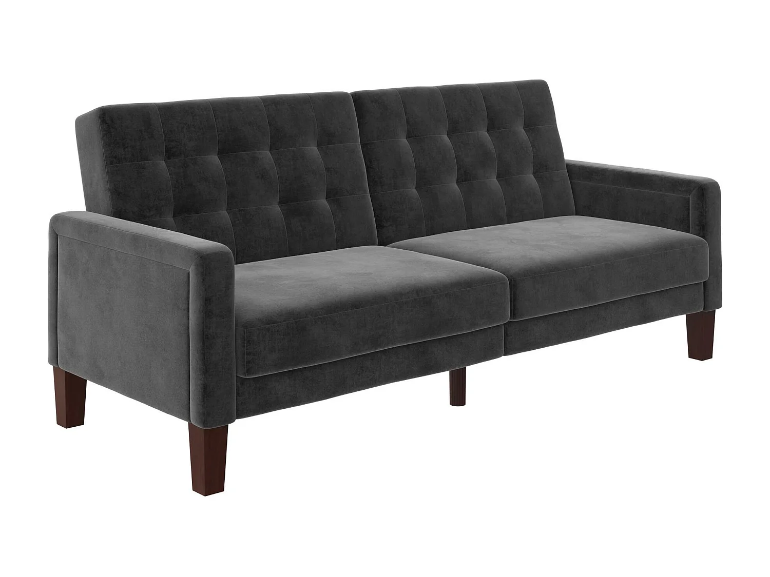 Porter | Canapé-lit 3 places en gris velours