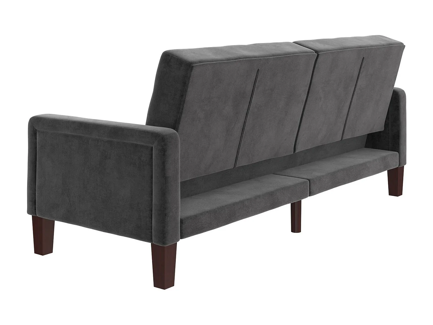 Porter | Canapé-lit 3 places en gris velours