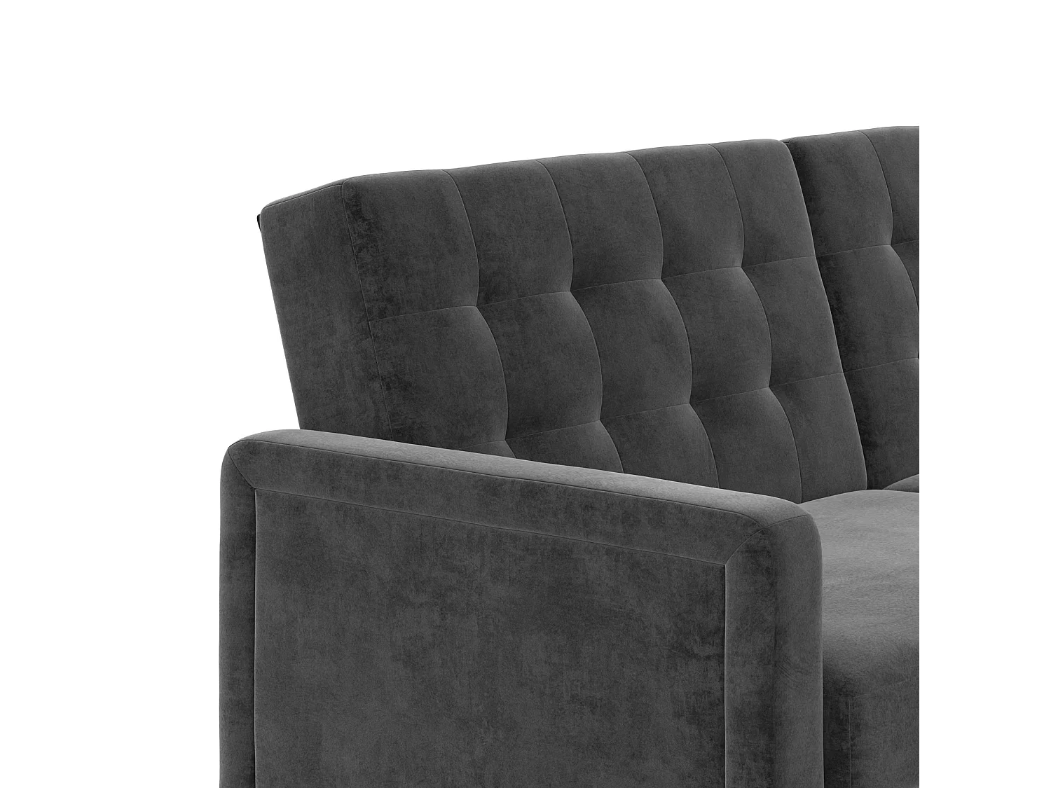 Porter | Canapé-lit 3 places en gris velours