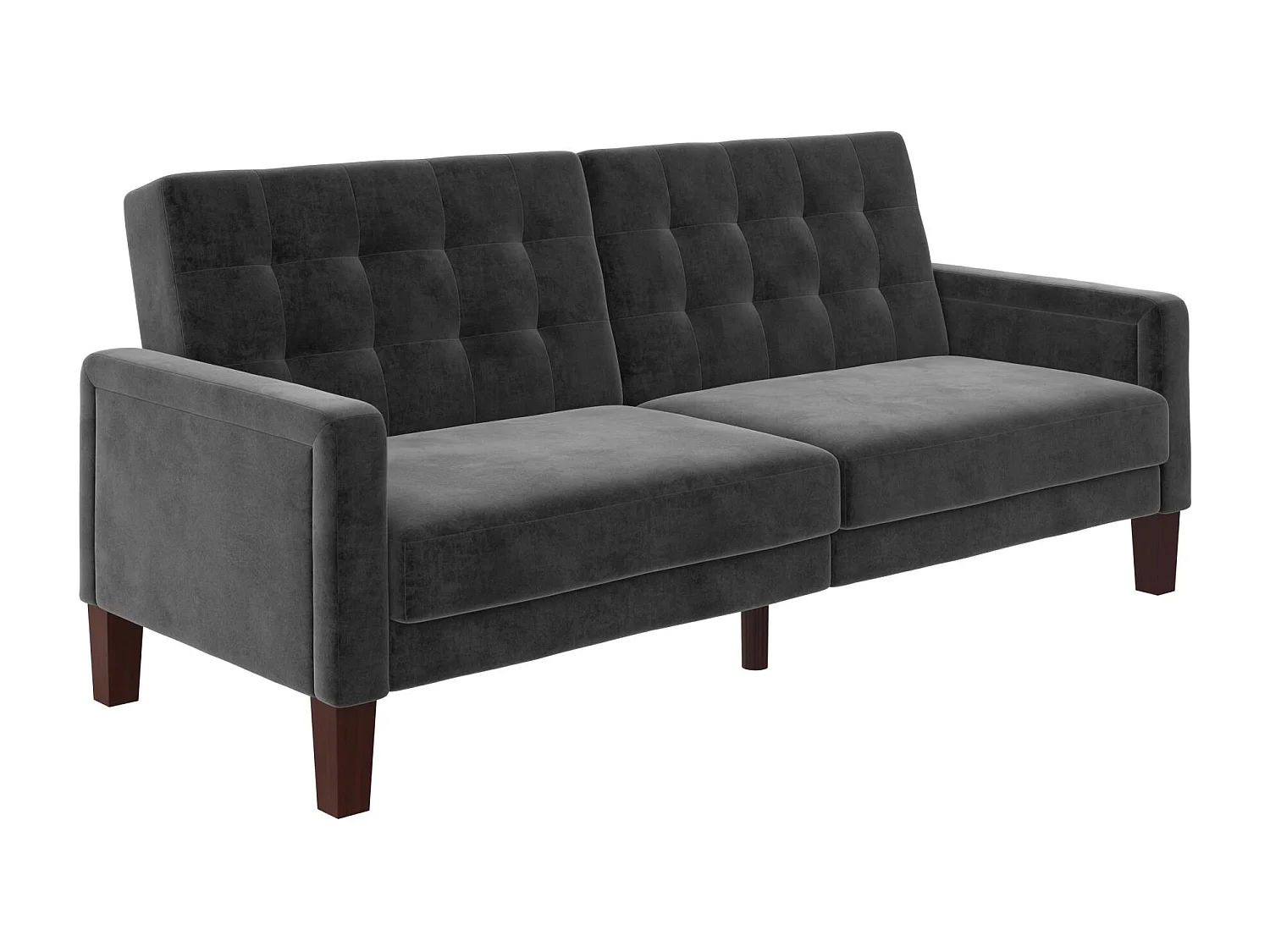 Porter | Canapé-lit 3 places en gris velours