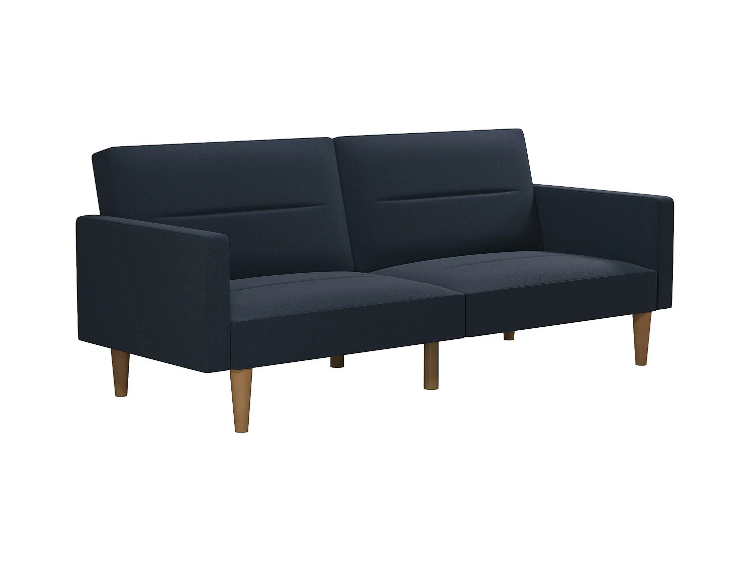Channel Tufted | Canapé lit 3 places en lin bleu marine
