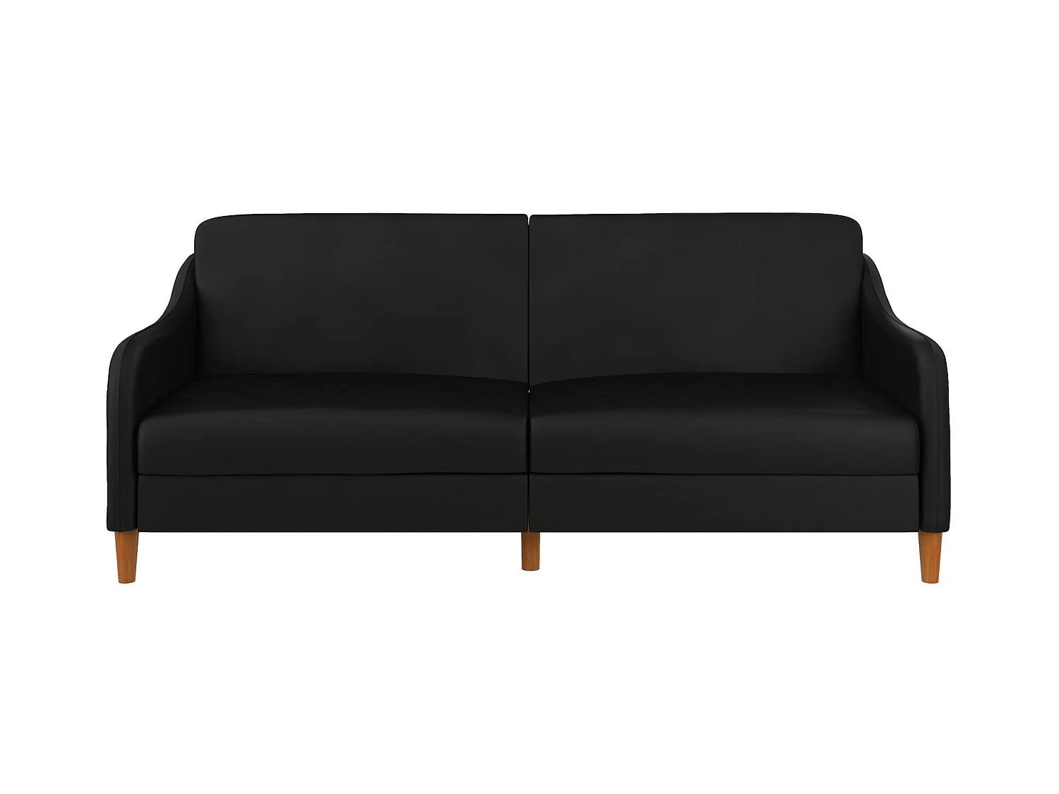 Jasper | Canapé lit 3 places en simili cuir Noir