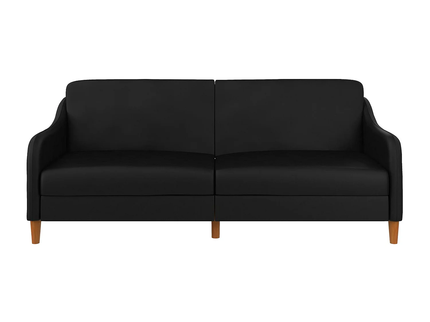 Jasper | Canapé lit 3 places en simili cuir Noir