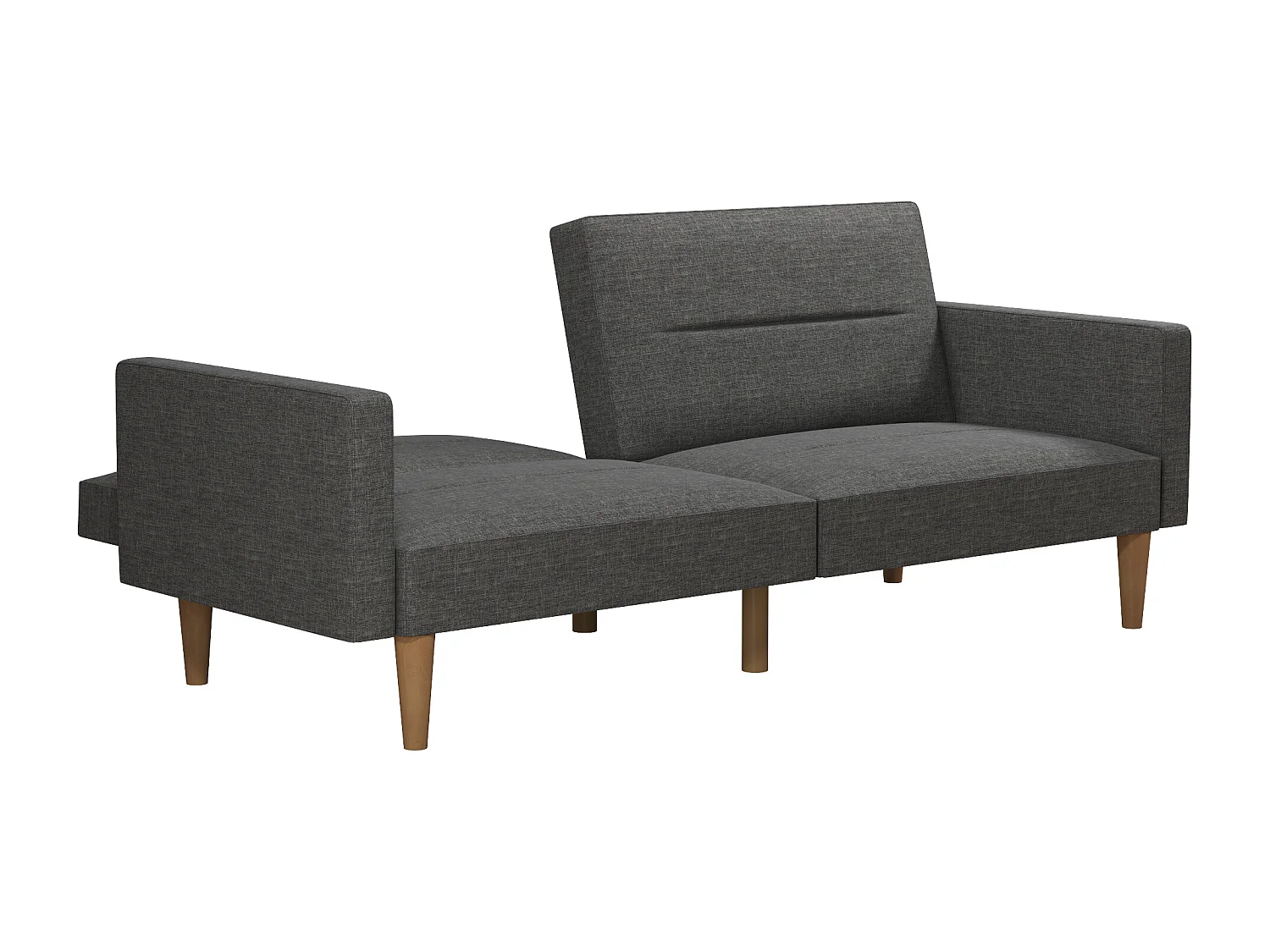 Channel Tufted | Canapé-lit 3 places en gris lin