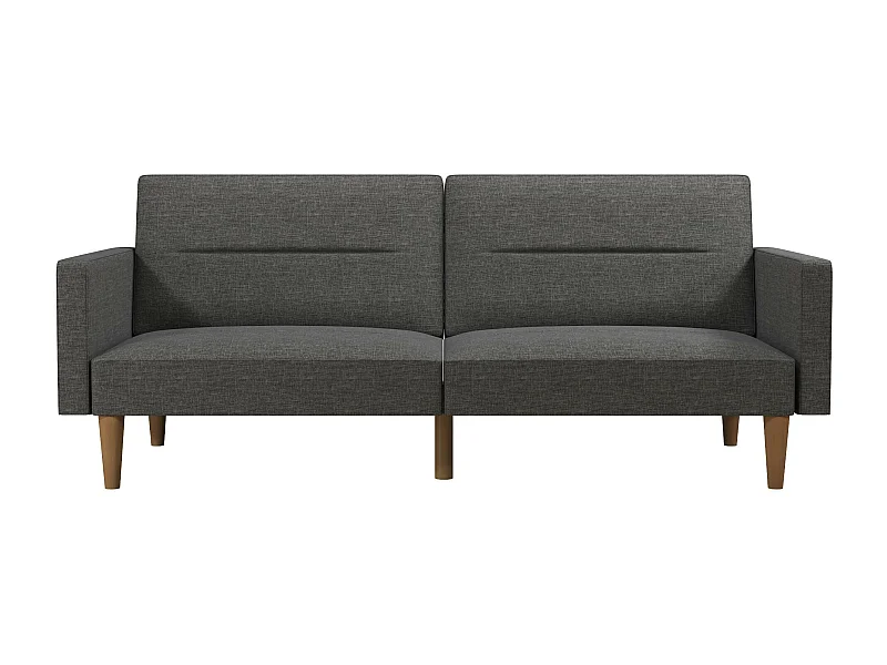 Channel Tufted | Canapé-lit 3 places en gris lin