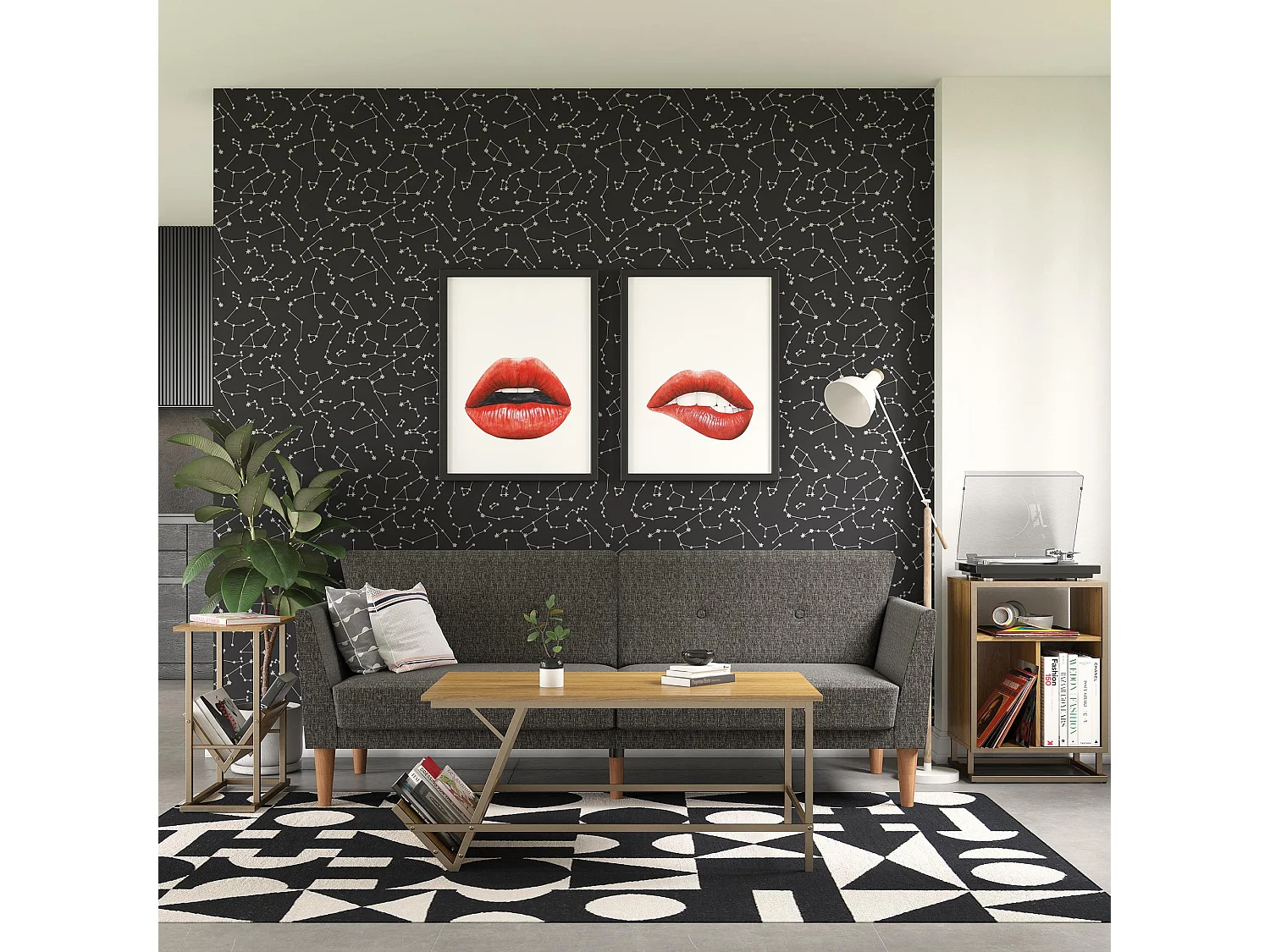 Regal | Canapé-lit 3 places en gris lin