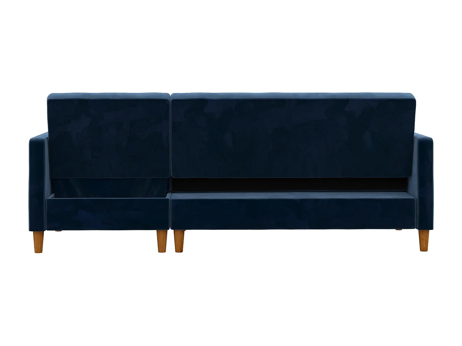 Celine | Canapé lit 4 places avec chaise longue en velours bleu marine