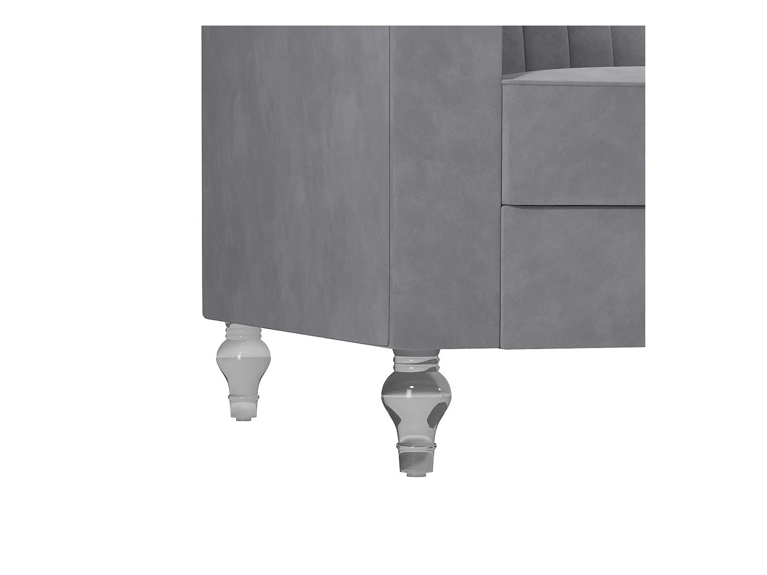 Arabelle | Canapé-lit 3 places en gris velours