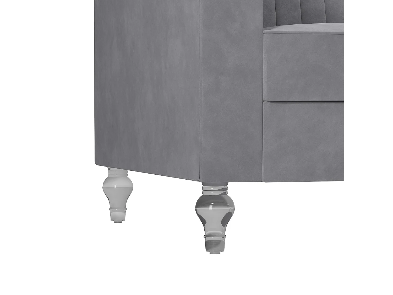 Arabelle | Canapé-lit 3 places en gris velours