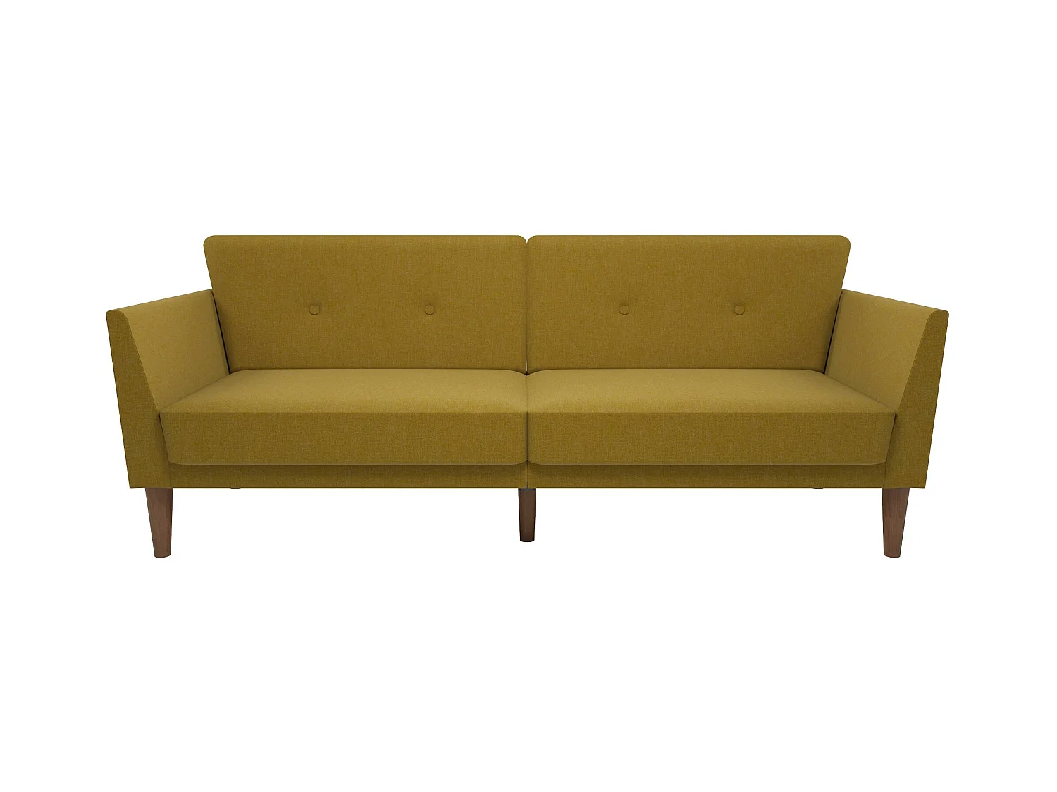 Regal | Canapé lit 3 places en lin jaune moutarde