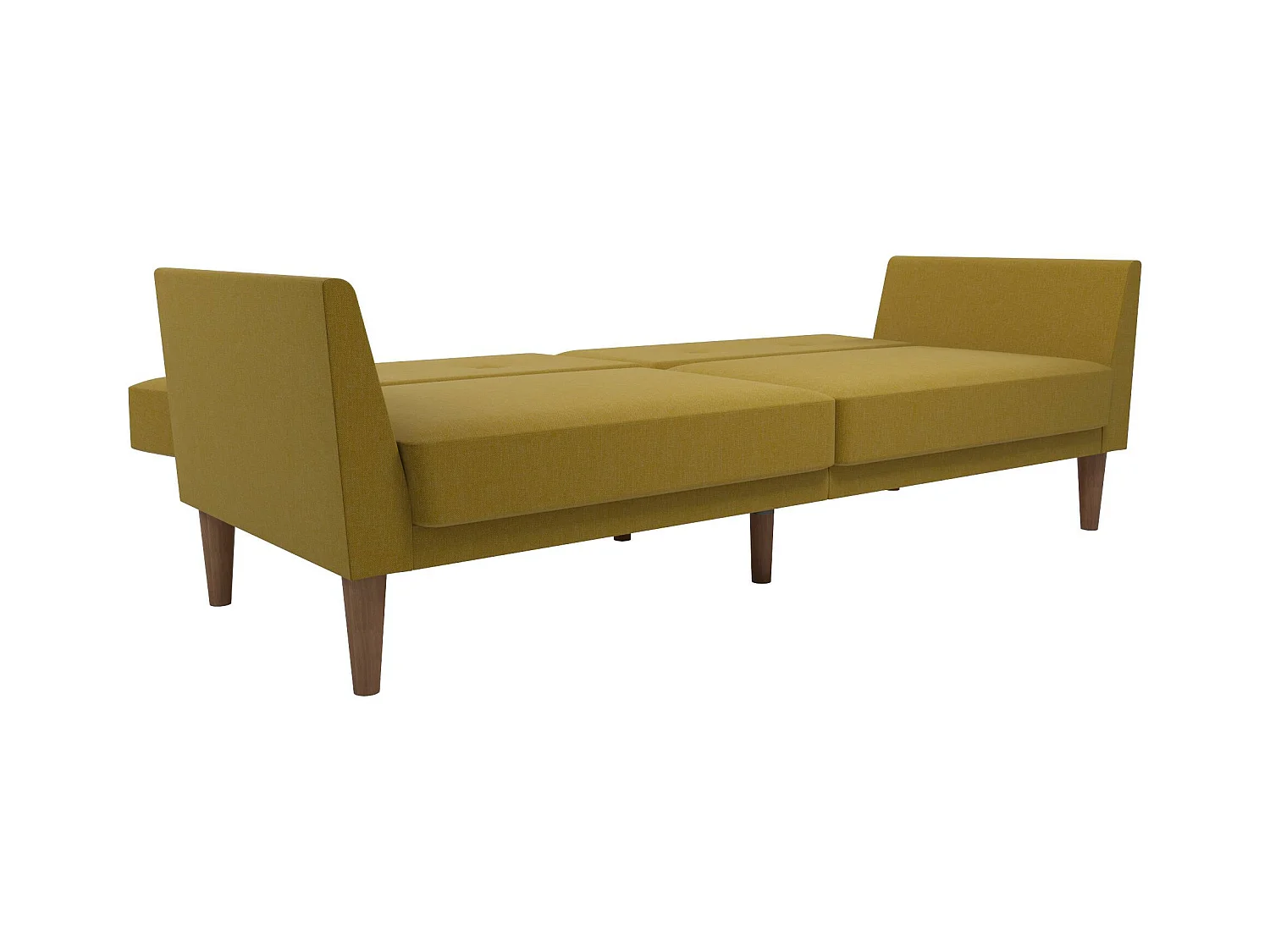 Regal | Canapé lit 3 places en lin jaune moutarde