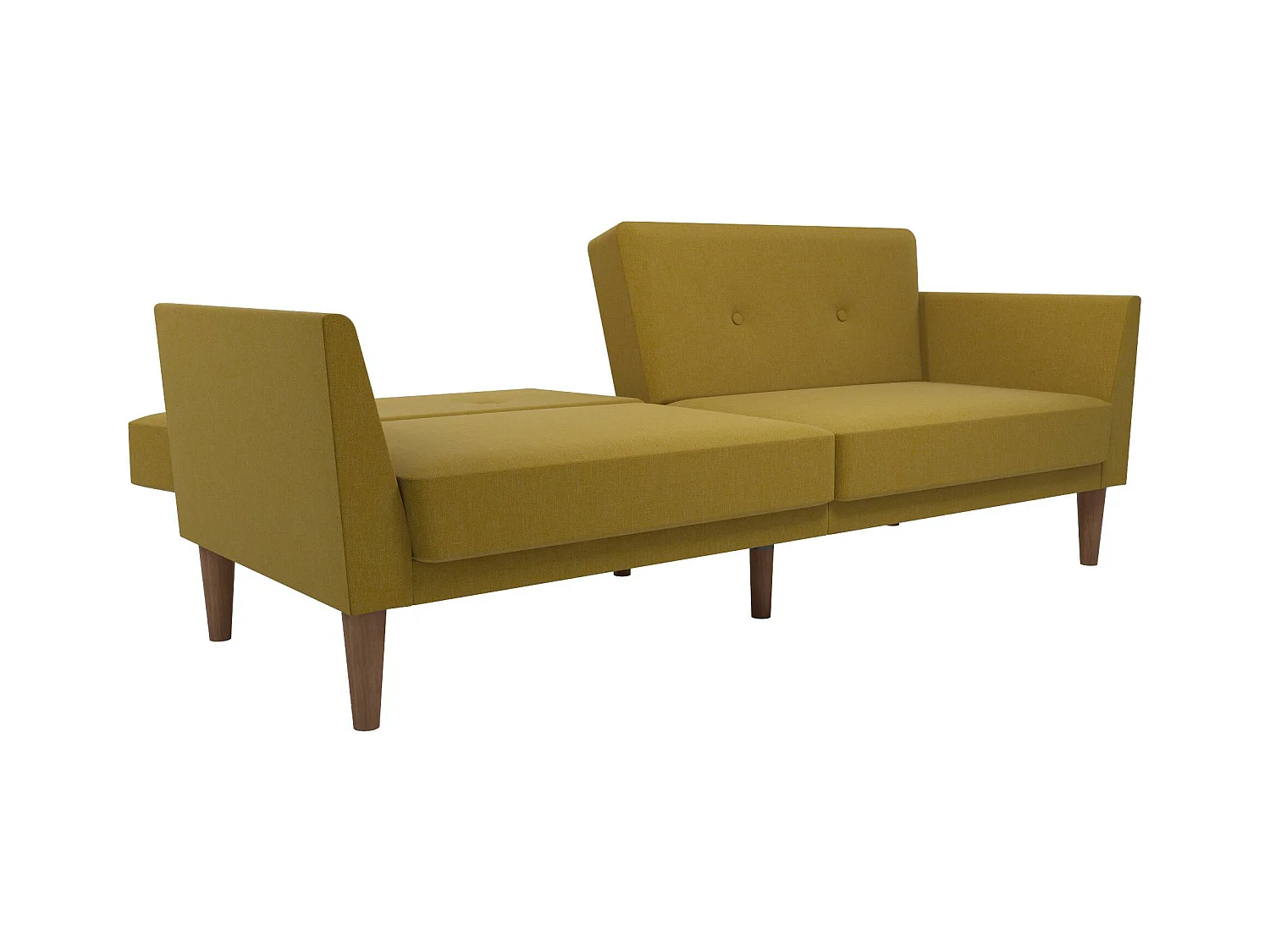 Regal | Canapé lit 3 places en lin jaune moutarde
