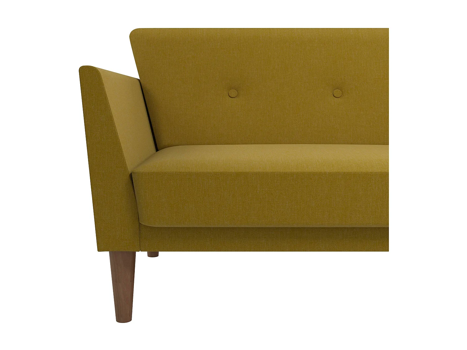 Regal | Canapé lit 3 places en lin jaune moutarde