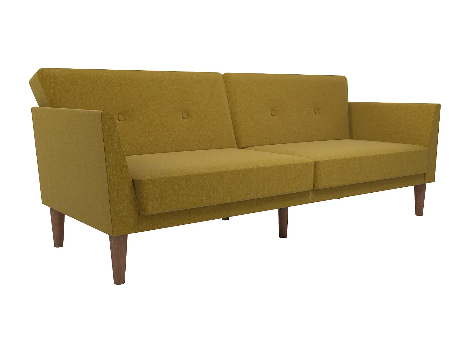 Regal | Canapé lit 3 places en lin jaune moutarde
