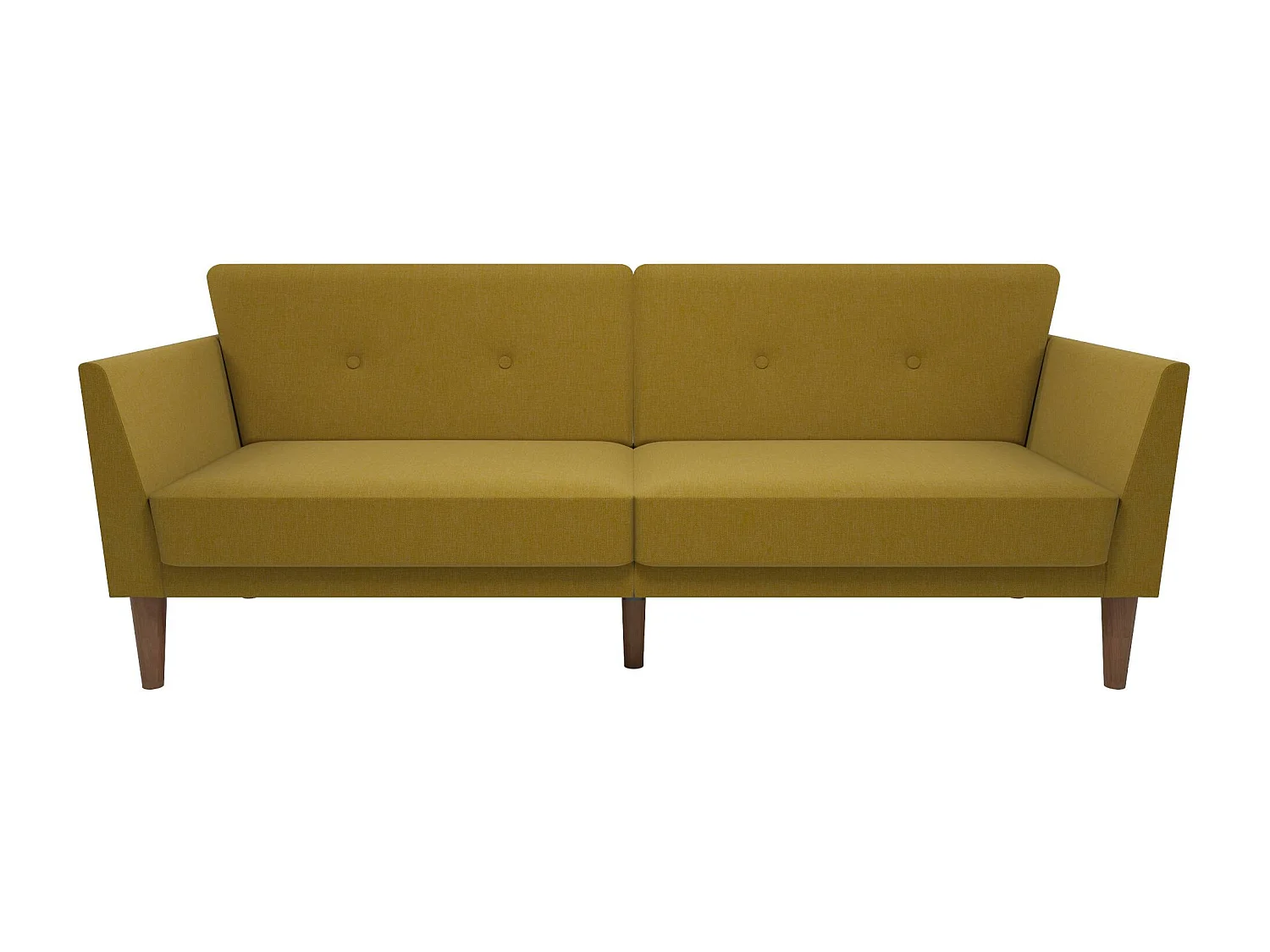 Regal | Canapé lit 3 places en lin jaune moutarde