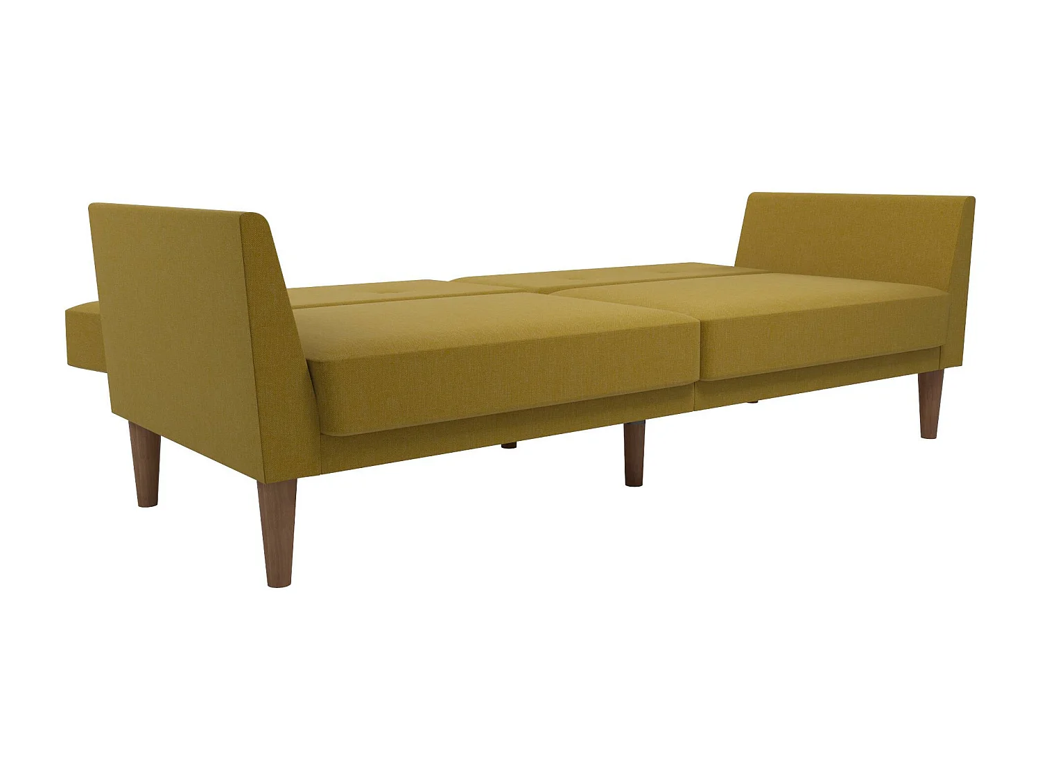 Regal | Canapé lit 3 places en lin jaune moutarde