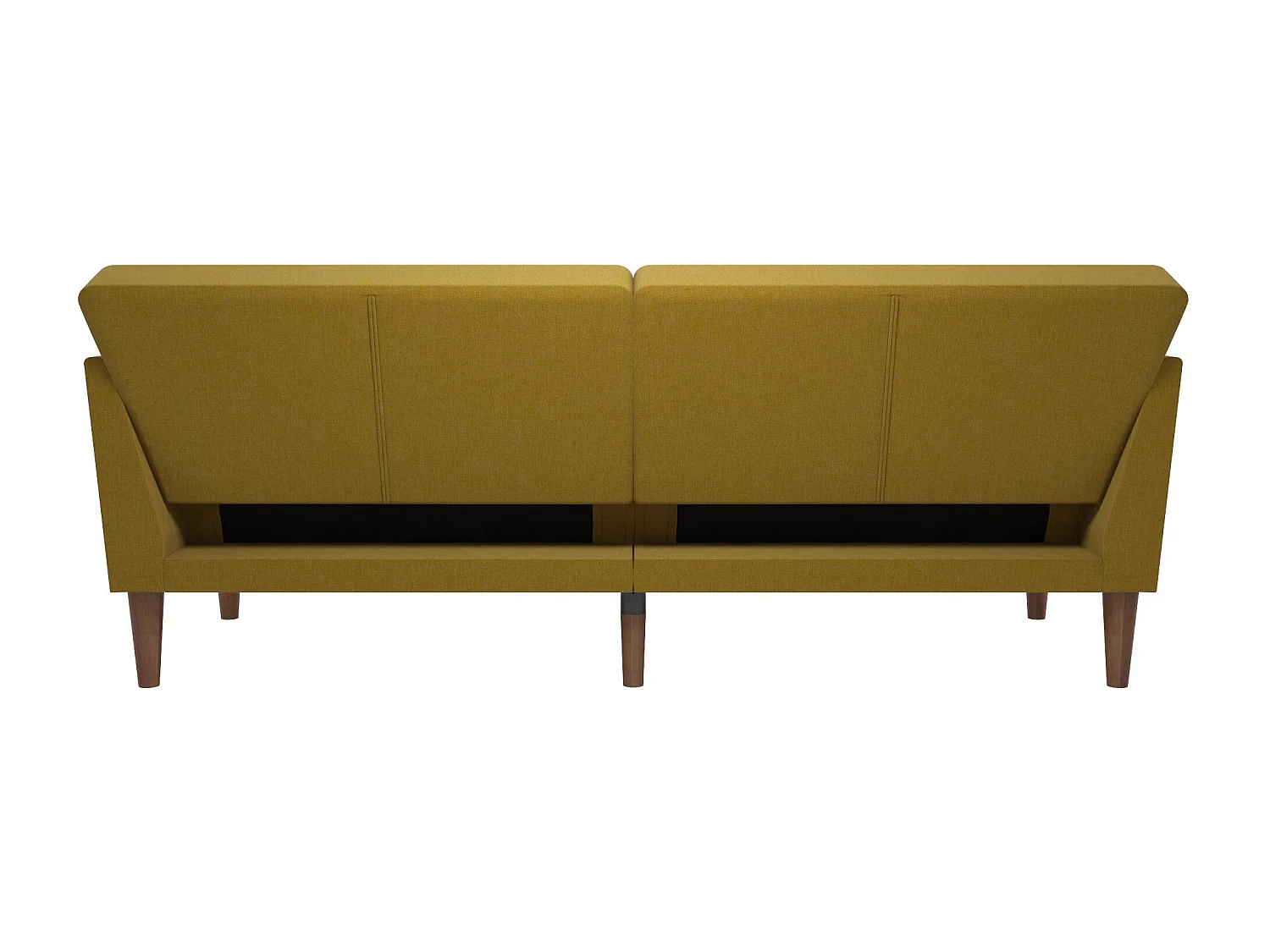 Regal | Canapé lit 3 places en lin jaune moutarde