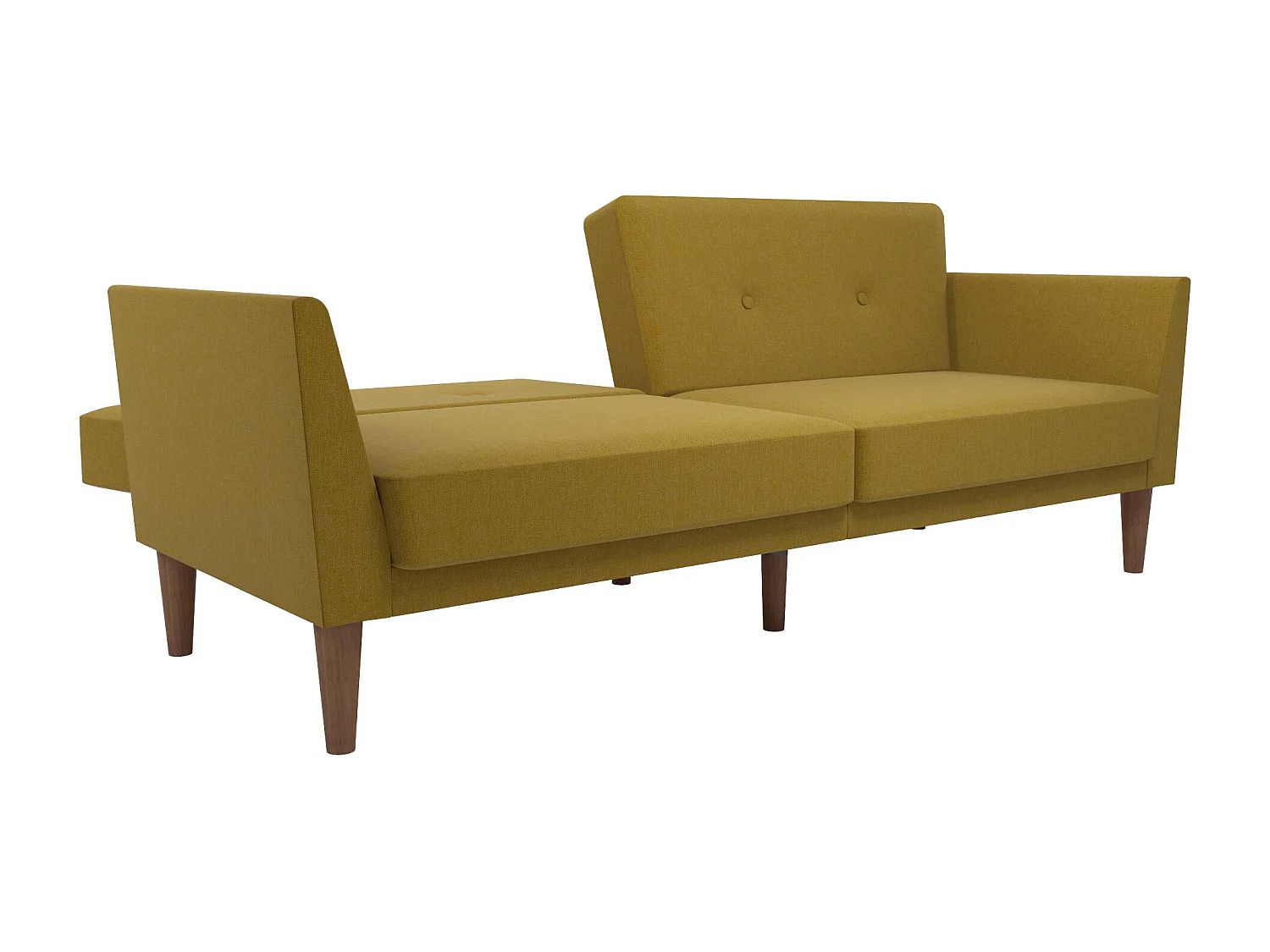 Regal | Canapé lit 3 places en lin jaune moutarde