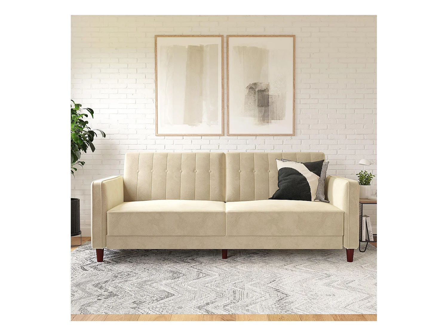 Schlafsofa 2 Sitze in Samt