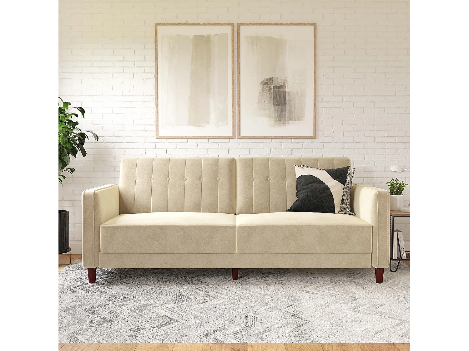 Pin Tufted | Canapé-lit 2 places en velours