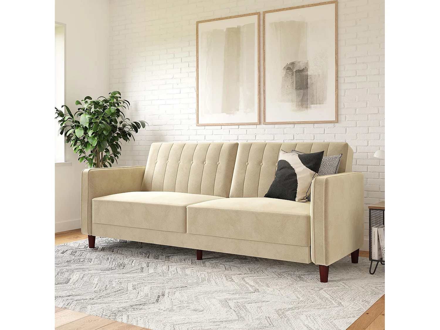 Pin Tufted | Canapé-lit 2 places en velours