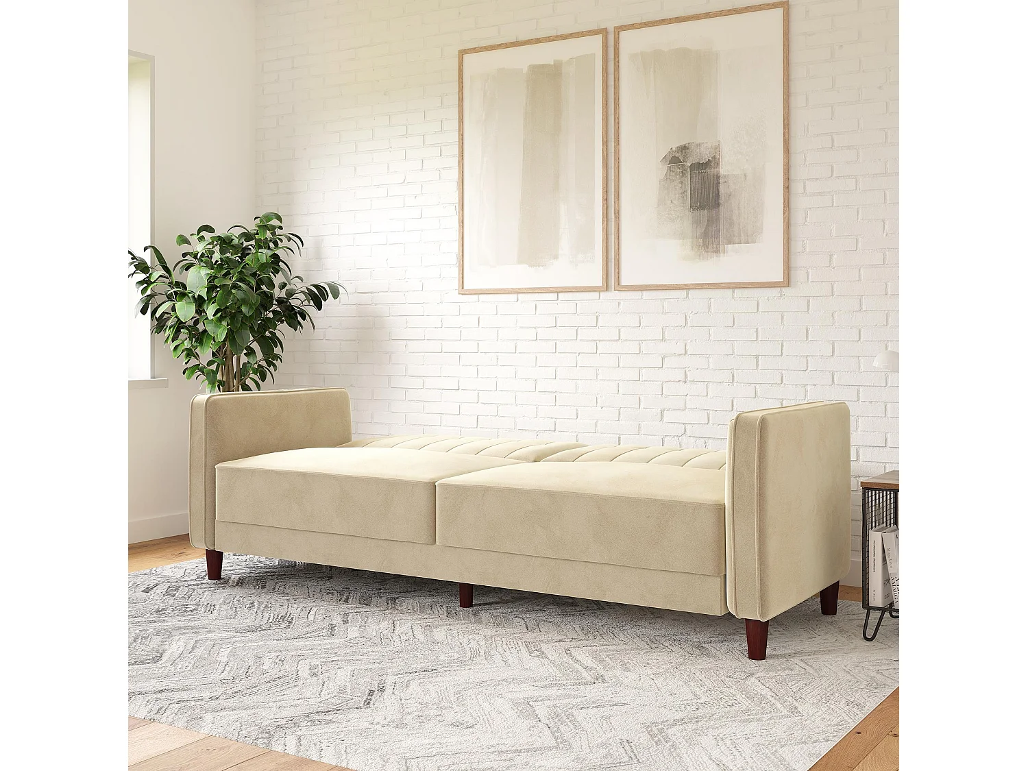 Pin Tufted | Canapé-lit 2 places en velours