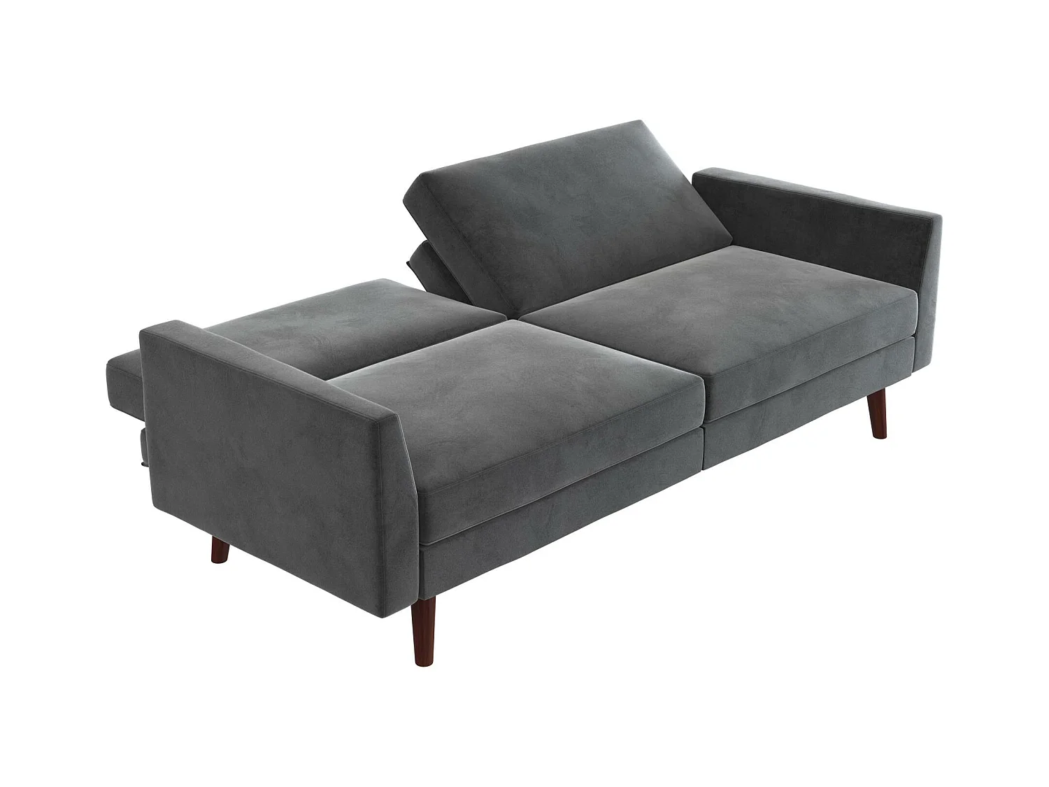 Jules | Canapé-lit 3 places en gris velours