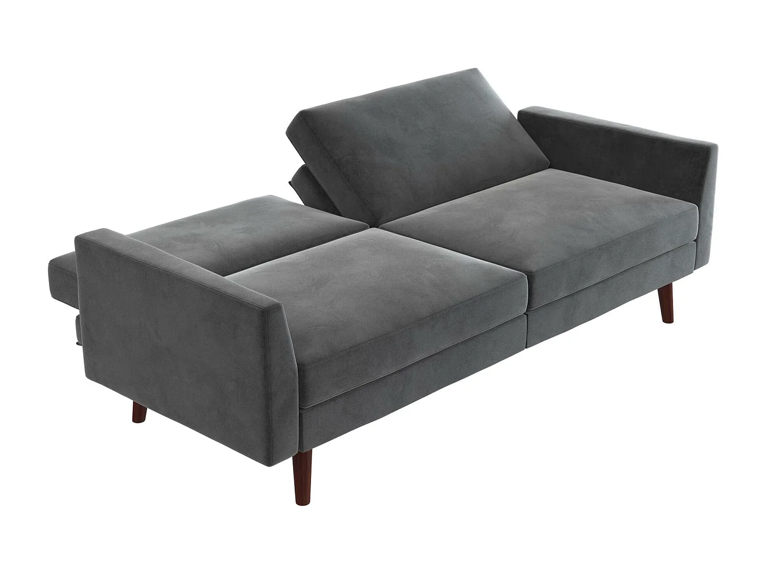 Jules | Canapé-lit 3 places en gris velours