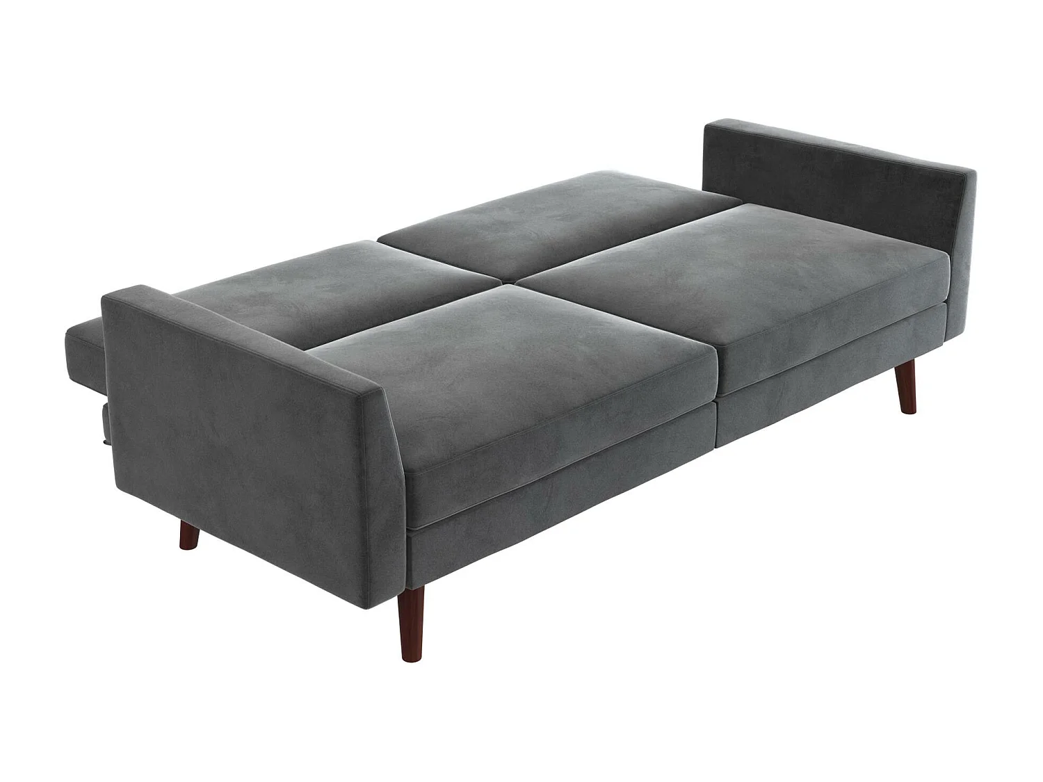 Jules | Canapé-lit 3 places en gris velours