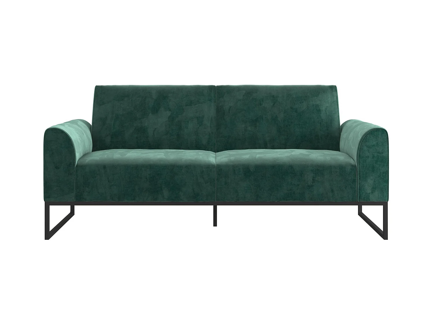 Divano letto 2 posti in velluto verde