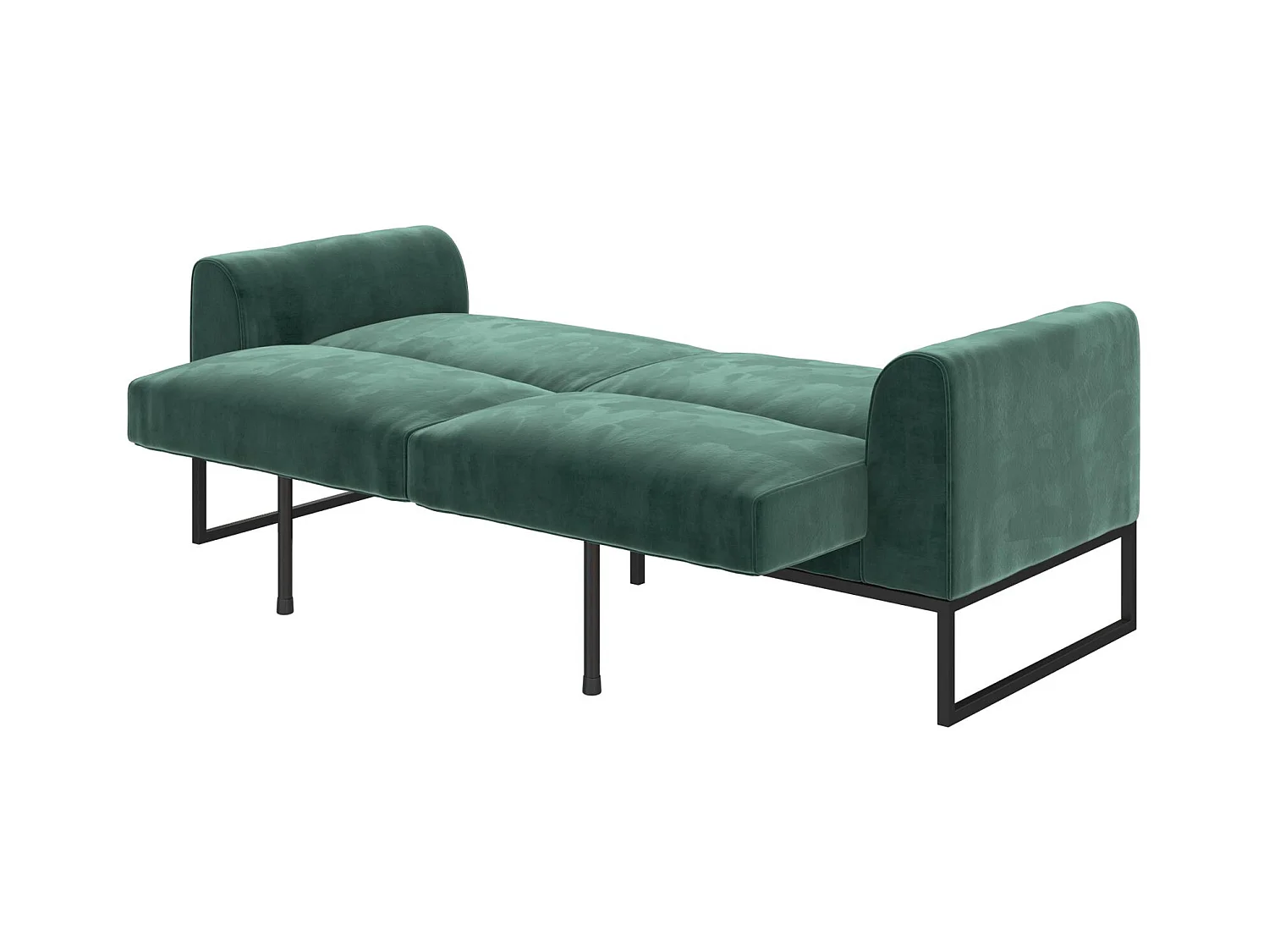 Divano letto 2 posti in velluto verde