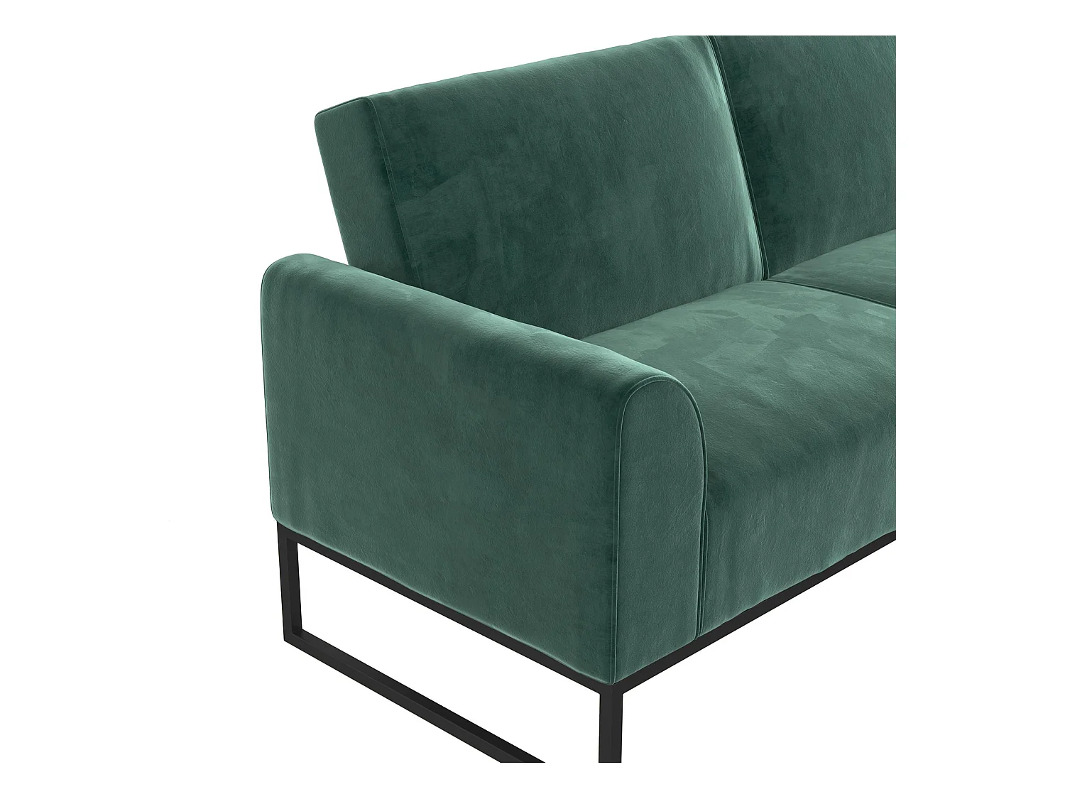 Divano letto 2 posti in velluto verde